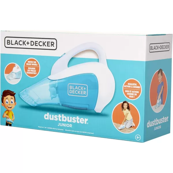 Black + Decker Dustbuster Junior Toy Handheld Vacuum Cleaner with Realistic Action &amp; Sound! Pretend Role Play Toy for Kids with Whirling Beads &amp; Batteries Included [Amazon Exclusive]