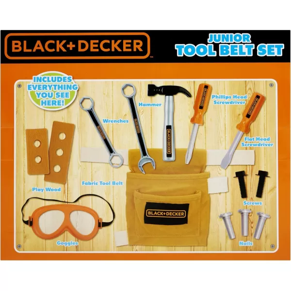 Black &amp; Decker Junior 14 Piece Toy Tool Belt Set