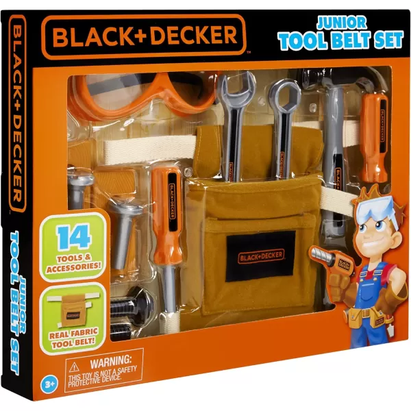 Black &amp; Decker Junior 14 Piece Toy Tool Belt Set