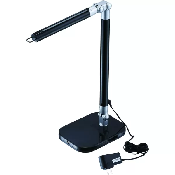 Black and Decker Office LED5ELIGHT-WHTRED PureOptics Exalt Flash 5W Flicker-Free Natural Daylight LED Desk Lamp, 13.5" x 6" x 19", White/Red