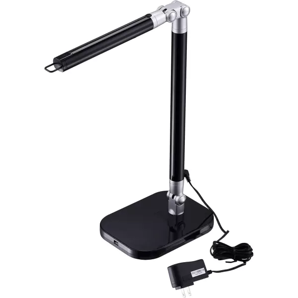 Black and Decker Office LED5ELIGHT-WHTRED PureOptics Exalt Flash 5W Flicker-Free Natural Daylight LED Desk Lamp, 13.5" x 6" x 19", White/Red