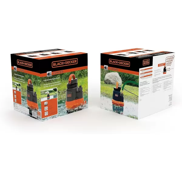 Black+Decker 1/3 HP Submersible Water/Utility Pump, Pumps up to 2500 GPH