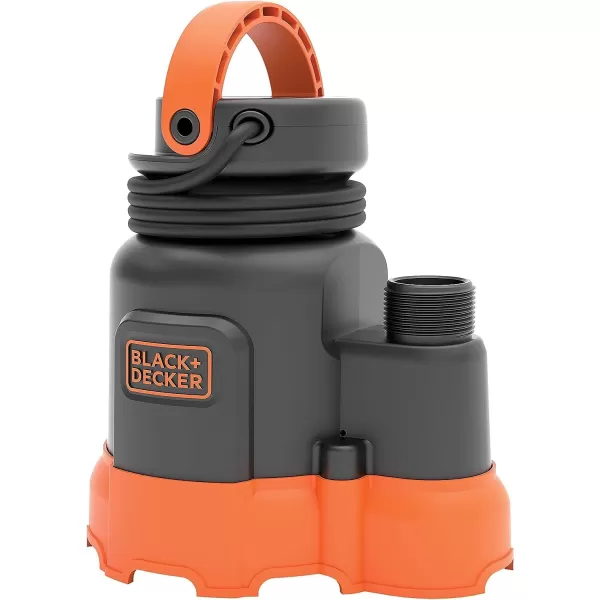 Black+Decker 1/3 HP Submersible Water/Utility Pump, Pumps up to 2500 GPH