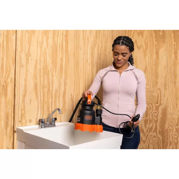 Black+Decker 1/3 HP Submersible Water/Utility Pump, Pumps up to 2500 GPH