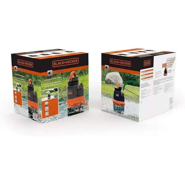Black+Decker 1/3 HP Submersible Water/Utility Pump, Pumps up to 2500 GPH