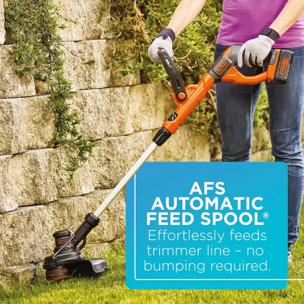 Black+Decker 40V MAX String Trimmer and Edger Kit, Cordless, 13 inch, 2-in-1, Battery and Charger Included 