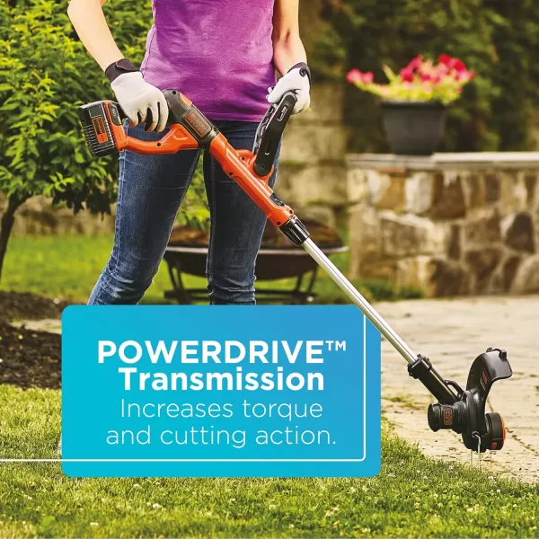 Black+Decker 40V MAX String Trimmer and Edger Kit, Cordless, 13 inch, 2-in-1, Battery and Charger Included 