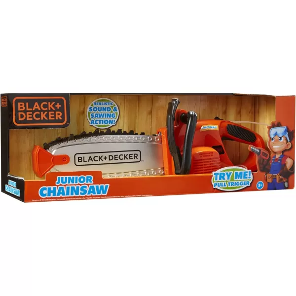 Black+Decker Junior Kids Power Tools - Chainsaw with Realistic Sound &amp; Action! Role Play Tools for Toddlers Boys &amp; Girls Ages 3 Years Old and Above, Get Building Today!