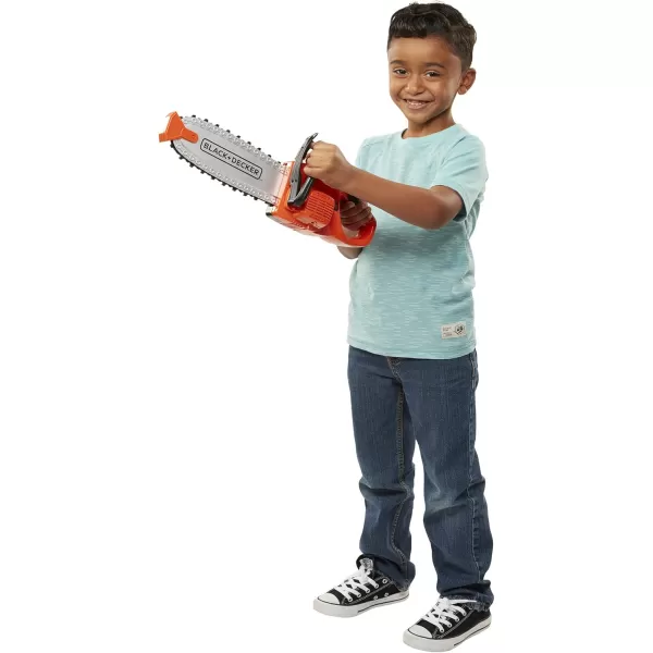 Black+Decker Junior Kids Power Tools - Chainsaw with Realistic Sound &amp; Action! Role Play Tools for Toddlers Boys &amp; Girls Ages 3 Years Old and Above, Get Building Today!