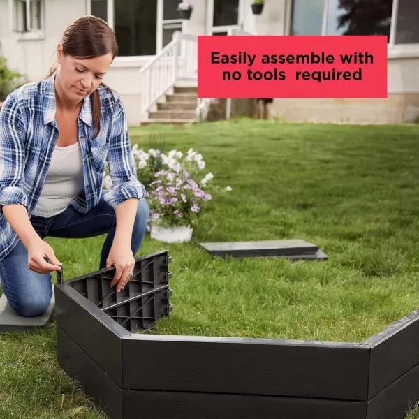 Black+Decker Raised Garden Bed, Planter for Outdoor Plants, Easy Assembly, 3 ft. 
