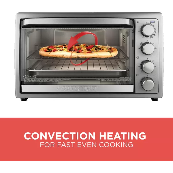 Black+Decker TO4314SSD Rotisserie Convection Countertop Toaster Oven, Stainless Steel