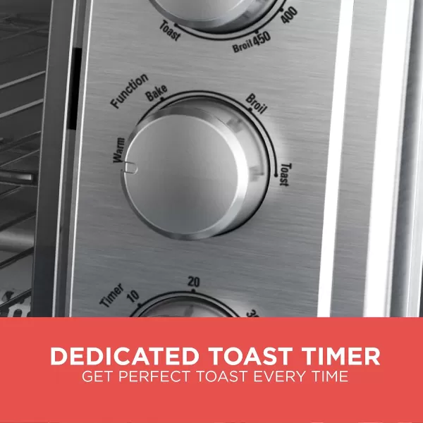 Black+Decker TO4314SSD Rotisserie Convection Countertop Toaster Oven, Stainless Steel