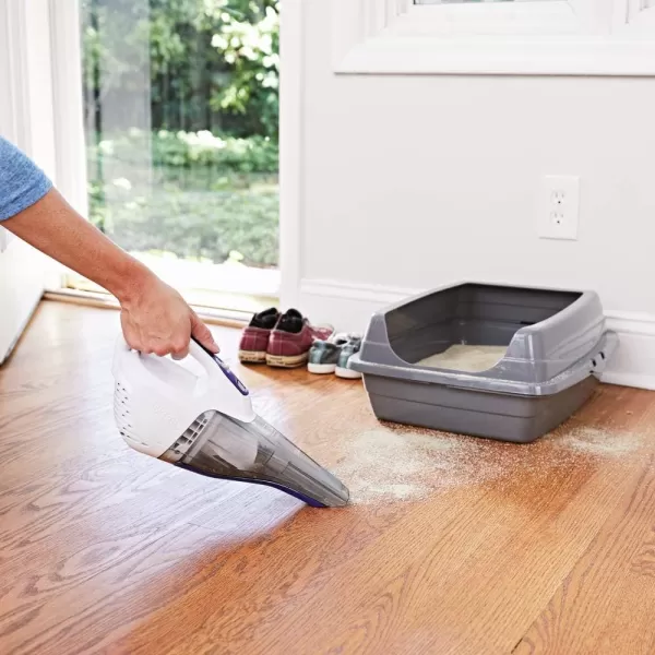 Black+Decker dustbuster QuickClean Pet Cordless Handheld Vacuum with Motorized Upholstery Brush, White 