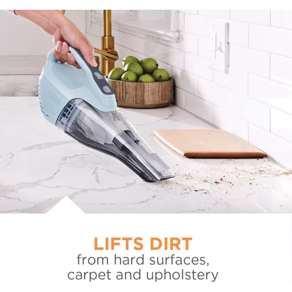 Black+Decker dustbuster QuickClean Pet Cordless Handheld Vacuum with Motorized Upholstery Brush, White 