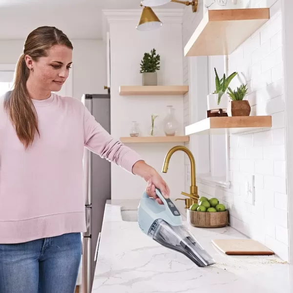 Black+Decker dustbuster QuickClean Pet Cordless Handheld Vacuum with Motorized Upholstery Brush, White 