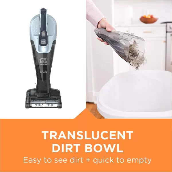 Black+Decker dustbuster QuickClean Pet Cordless Handheld Vacuum with Motorized Upholstery Brush, White 