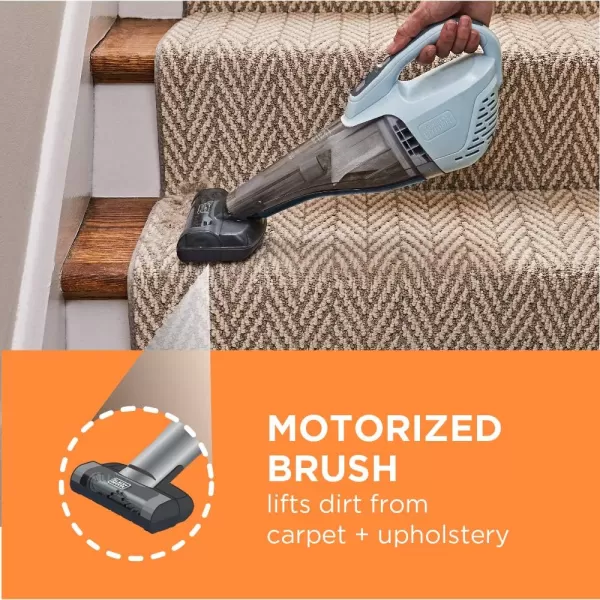 Black+Decker dustbuster QuickClean Pet Cordless Handheld Vacuum with Motorized Upholstery Brush, White 