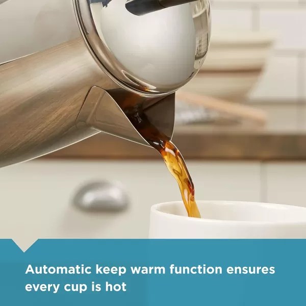 Farberware Electric Coffee Percolator, FCP412, Stainless Steel Basket, Automatic Keep Warm, No-Drip Spout, 12 Cup