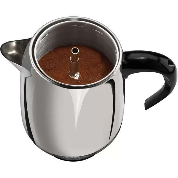 Farberware Electric Coffee Percolator, FCP412, Stainless Steel Basket, Automatic Keep Warm, No-Drip Spout, 12 Cup
