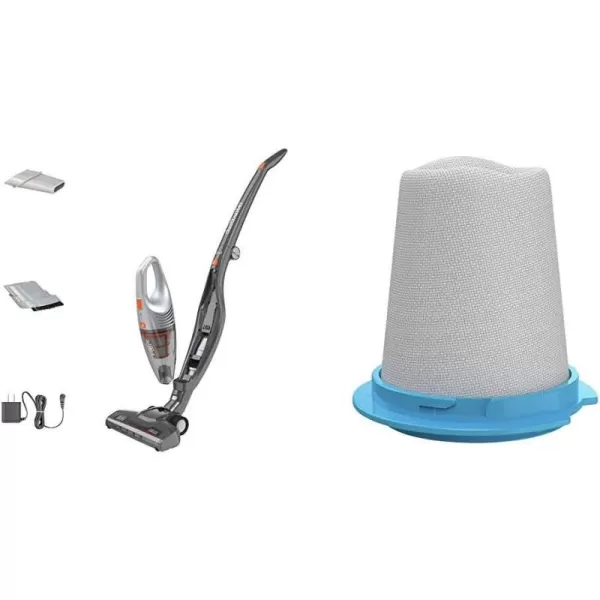 BLACK + DECKER Powerseries Cordless Stick Vacuum Cleaner &amp; Hand Vac, 2-in-1, Titanium Gray 