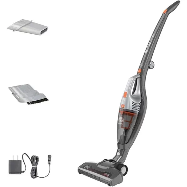 BLACK + DECKER Powerseries Cordless Stick Vacuum Cleaner &amp; Hand Vac, 2-in-1, Titanium Gray 