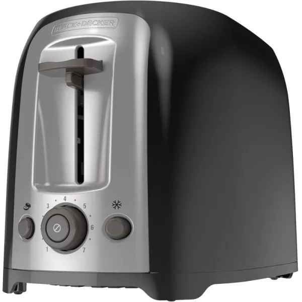 BLACK+DECKER 2-Slice Toaster, TR1278B, Extra Wide Slots, 7 Shade Settings, 850 Watts, Frozen and Bagel Buttons