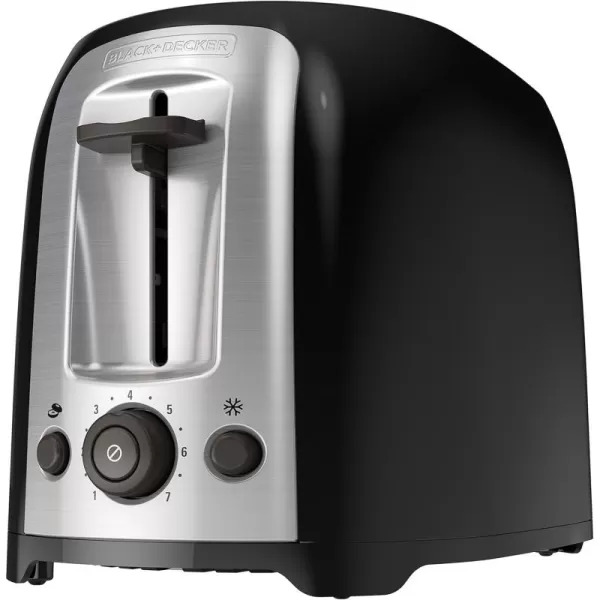 BLACK+DECKER 2-Slice Toaster, TR1278B, Extra Wide Slots, 7 Shade Settings, 850 Watts, Frozen and Bagel Buttons