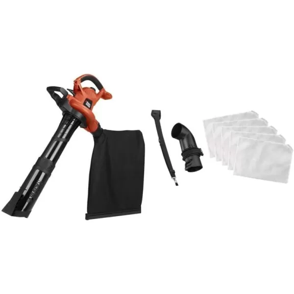 BLACK+DECKER 3-in-1 Electric Leaf Blower, Leaf Vacuum/Mulcher, Corded, 12-Amp 