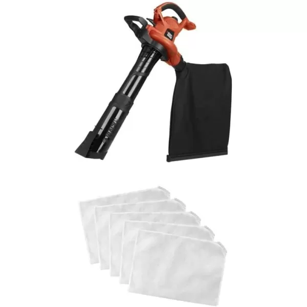 BLACK+DECKER 3-in-1 Electric Leaf Blower, Leaf Vacuum/Mulcher, Corded, 12-Amp 