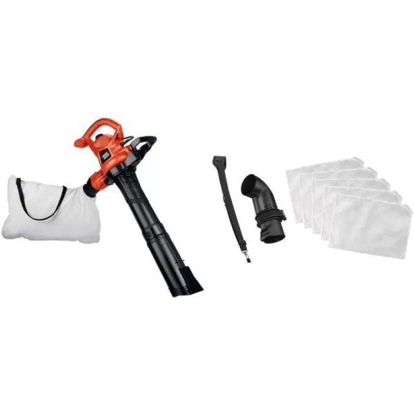 BLACK+DECKER 3-in-1 Leaf Blower, Leaf Vacuum and Mulcher, Up to 230 MPH, 12 Amp, Corded Electric 