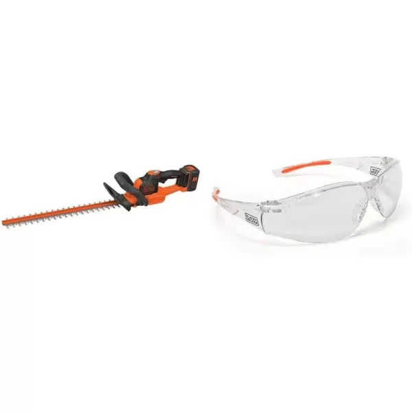 BLACK+DECKER 40V MAX Cordless Hedge Trimmer, 24-Inch Brush Trimmer with Battery and Charger 