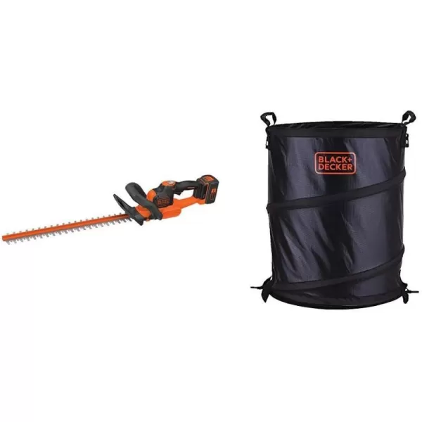 BLACK+DECKER 40V MAX Cordless Hedge Trimmer, 24-Inch Brush Trimmer with Battery and Charger 
