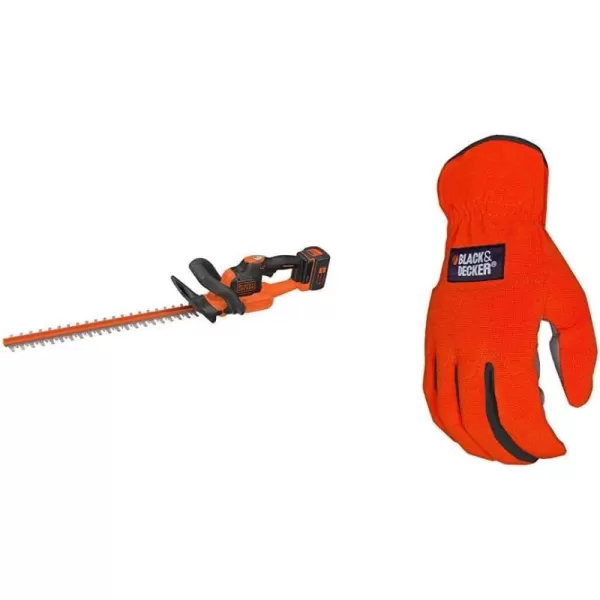 BLACK+DECKER 40V MAX Cordless Hedge Trimmer, 24-Inch Brush Trimmer with Battery and Charger 