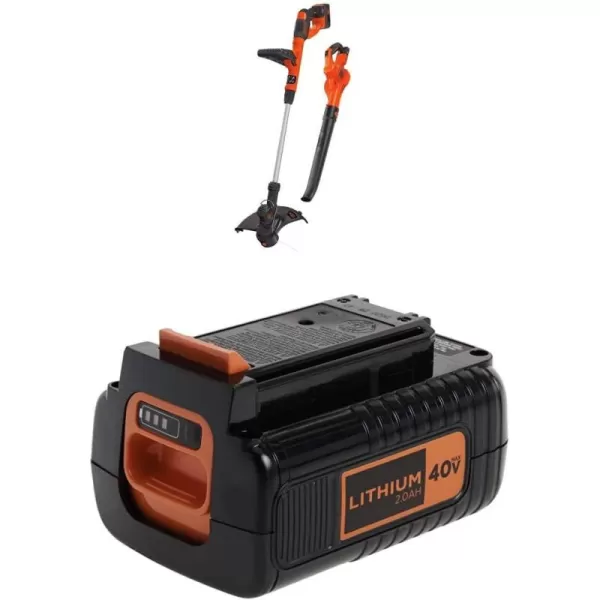BLACK+DECKER 40V Max Cordless Sweeper &amp; String Trimmer Combo Kit 