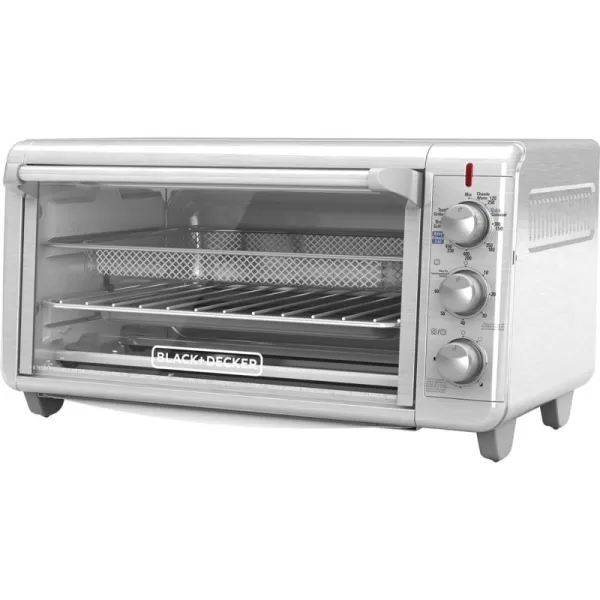 BLACK+DECKER 8-Slice Crisp 'N Bake Air Fry Toaster Oven, TO3265XSSD, 5 Cooking Functions, 60 Minute Timer, Stainless Steel