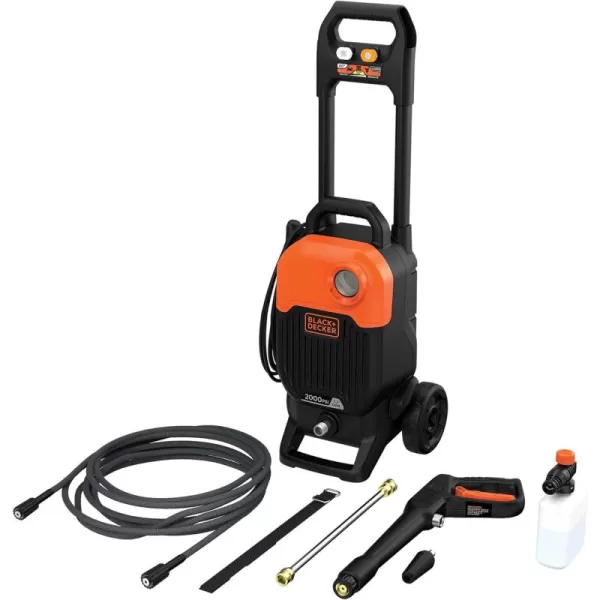 BLACK+DECKER Electric Cold Water Pressure Washer, 2,000 MAX PSI, 1.2 GPM 