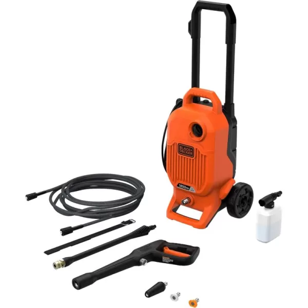 BLACK+DECKER Electric Pressure Washer, Cold Water, 1850 PSI, 1.2 GPM 