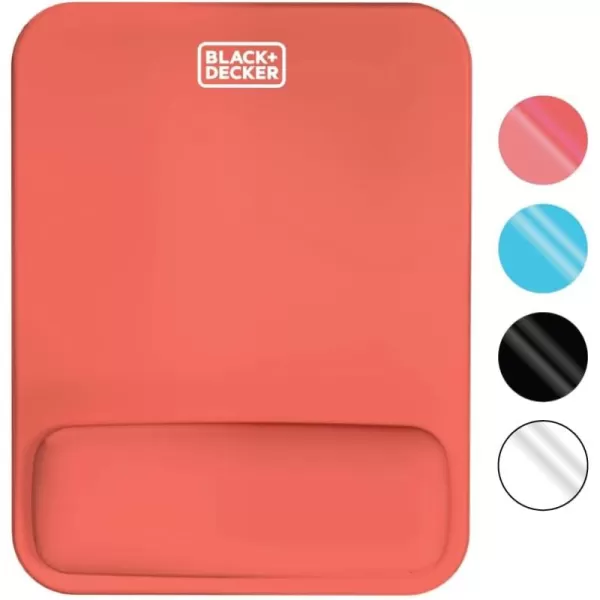 BLACK+DECKER Ergonomic Mouse Pad Wrist Support - Comfortable Mouse Pad Wrist Rest - Wrist Relief Gel Mousepad - Non-Slip Base Aesthetic Mousepad for Gaming, Home, Office - Perfect for Computer, Laptop
