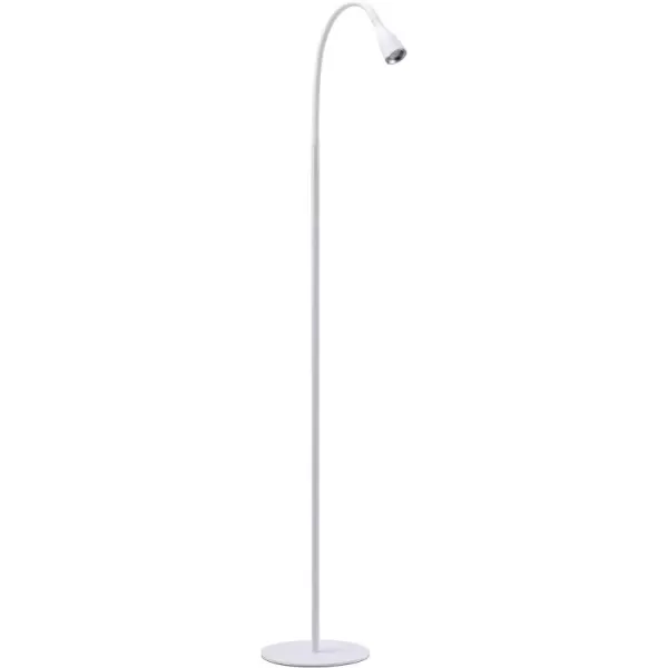 BLACK+DECKER LED Gooseneck Floor Lamp, 54"H, White