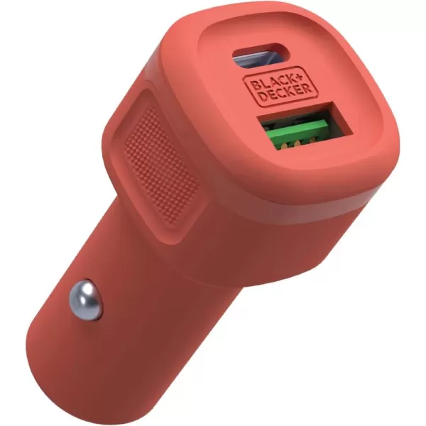 BLACK+DECKER USB C Car Charger, Compact 38W 2-Port, LED Indicator Type C Charger with Power Delivery/Quick Charge, Compatible with iPhone 15 14 13 12 Series, Pixel 3 2 XL, iPad Pro, More