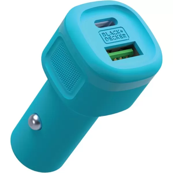 BLACK+DECKER USB C Car Charger, Compact 38W 2-Port, LED Indicator Type C Charger with Power Delivery/Quick Charge, Compatible with iPhone 15 14 13 12 Series, Pixel 3 2 XL, iPad Pro, More