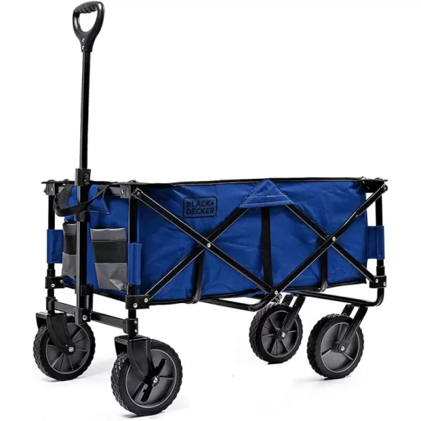 BLACK+DECKER Utility Wagon, Collapsible/Folding Wagon, Black 