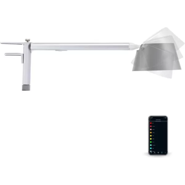 BLACK+DECKER Verve Designer Smart Clamp Light, Works with Alexa, Fits Cubicles &amp; Headboards, Auto-Circadian Mode, True White LED + 16M RGB Colors,
