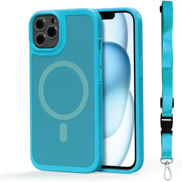 BLACK+DECKER for iPhone 15 Case, Compatible with MagSafe, Shockproof Military-Grade Protection, Magnetic Phone Case for iPhone 15 Pro Max, Blue 