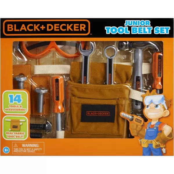 Black &amp; Decker Junior 14 Piece Toy Tool Belt Set