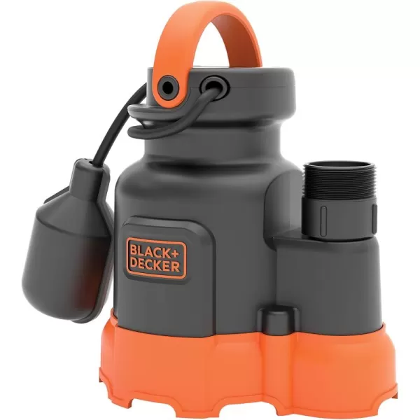 Black+Decker 1/3 HP Submersible Sump Pump, Pumps up to 2500 GPH