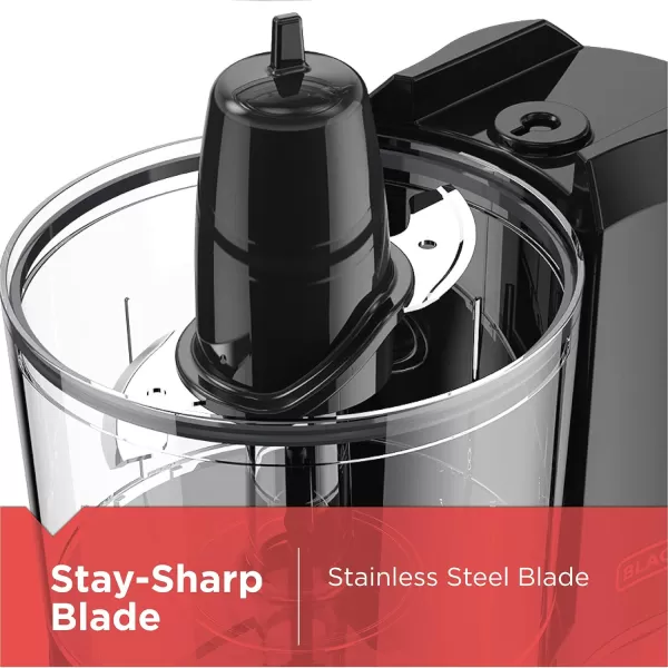 BLACK+DECKER 1.5-Cup Electric Food Chopper, HC150B, One Touch Pulse, 150W Motor, Stay-Sharp Blade, Dishwasher Safe
