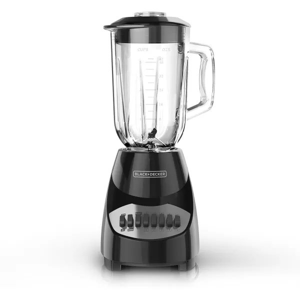 BLACK+DECKER 10-Speed Countertop Blender, BL2010BG, 6-Cup Glass Jar, Dishwasher-Safe, Stainless Steel Blade, Suction Feet