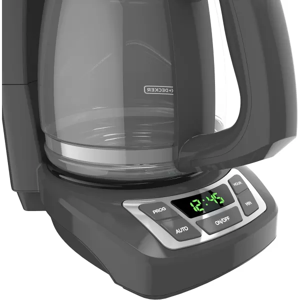 BLACK+DECKER 12-Cup Digital Coffee Maker, CM1160B, Programmable, Washable Basket Filter, Sneak-A-Cup, Auto Brew, Water Window, Keep Hot Plate, Black