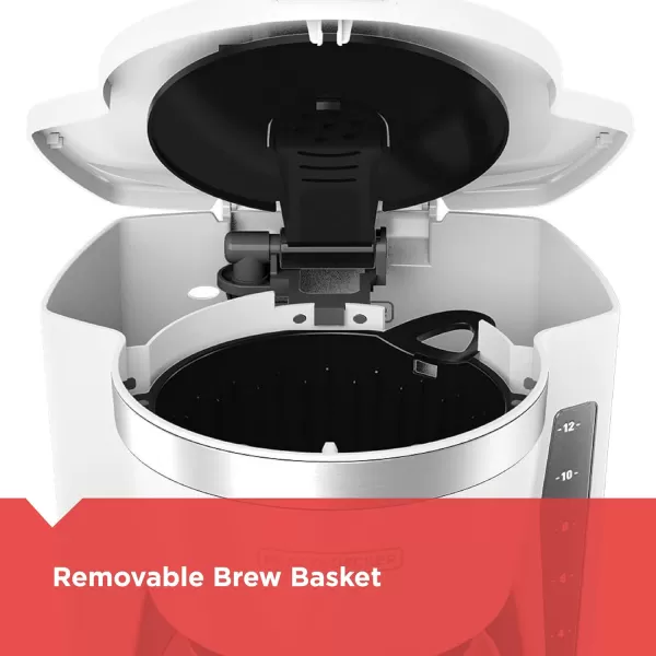 BLACK+DECKER 12-Cup Digital Coffee Maker, CM1160B, Programmable, Washable Basket Filter, Sneak-A-Cup, Auto Brew, Water Window, Keep Hot Plate, Black